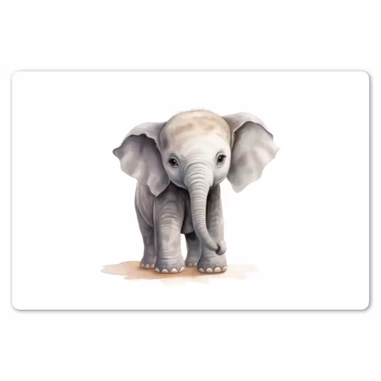 Placemat - 6 stuks - Olifant - Dieren - Kinderen - Watercolor — 7