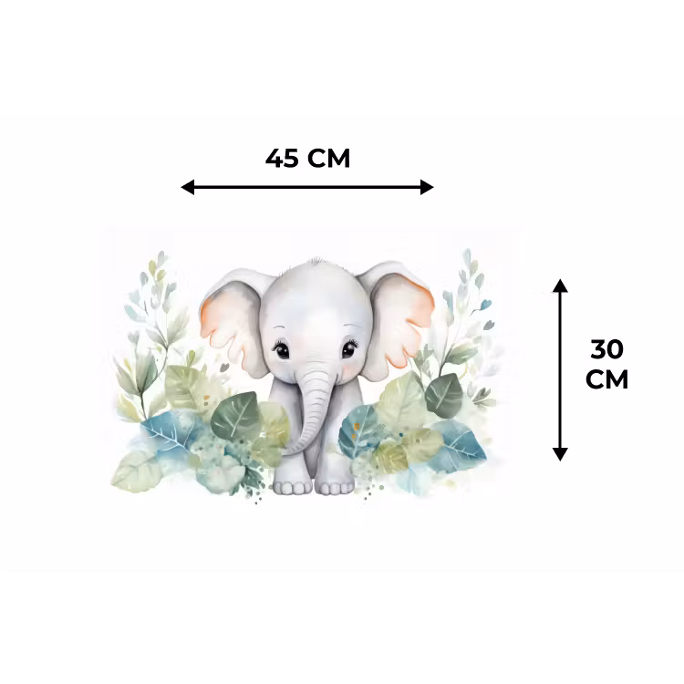 Placemat - 6 stuks - Olifant - Dieren - Natuur - Kind - Watercolor — 3
