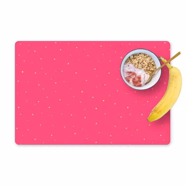 Placemat - 6 stuks - Roze - Pastel - Stippen — 1