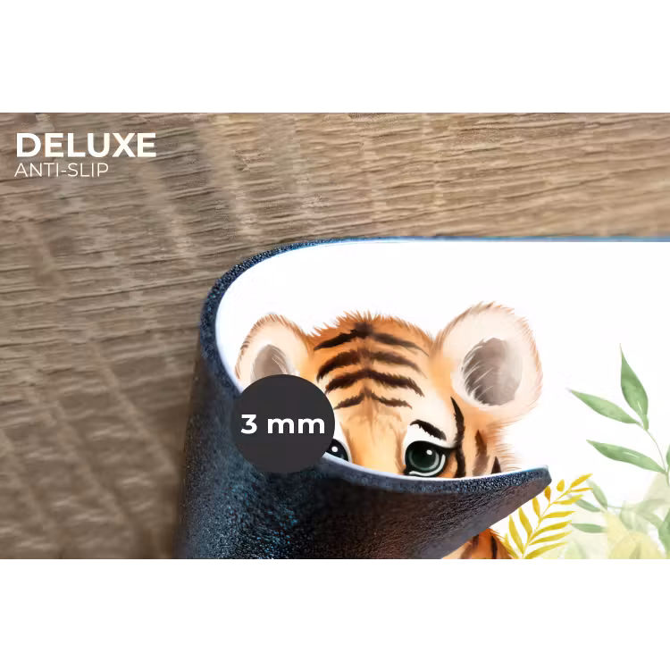 Placemat - 6 stuks - Tijger - Planten - Kind - Watercolor - Wilde dieren — 4