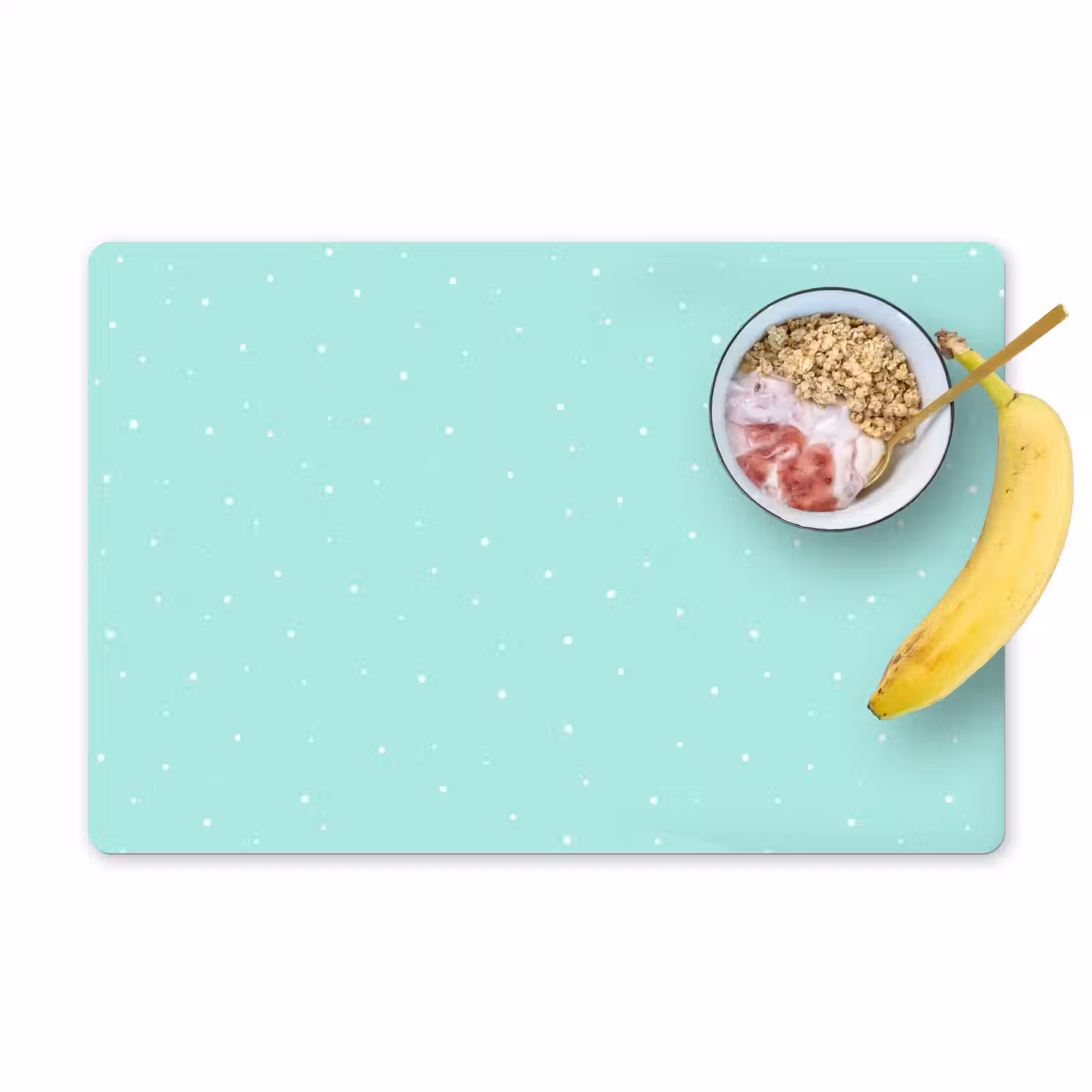 Placemat - 6 stuks - Blauw - Groen - Pastel - Stippen — 1