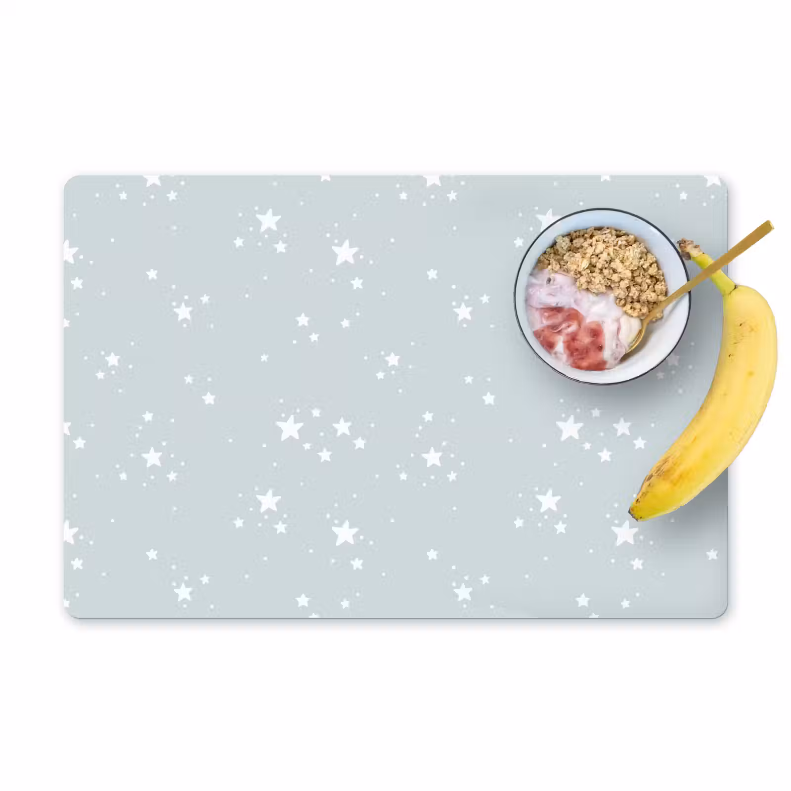 Placemat - 6 stuks - Sterren - Blauw - Grijs - Wit - Patronen — 1