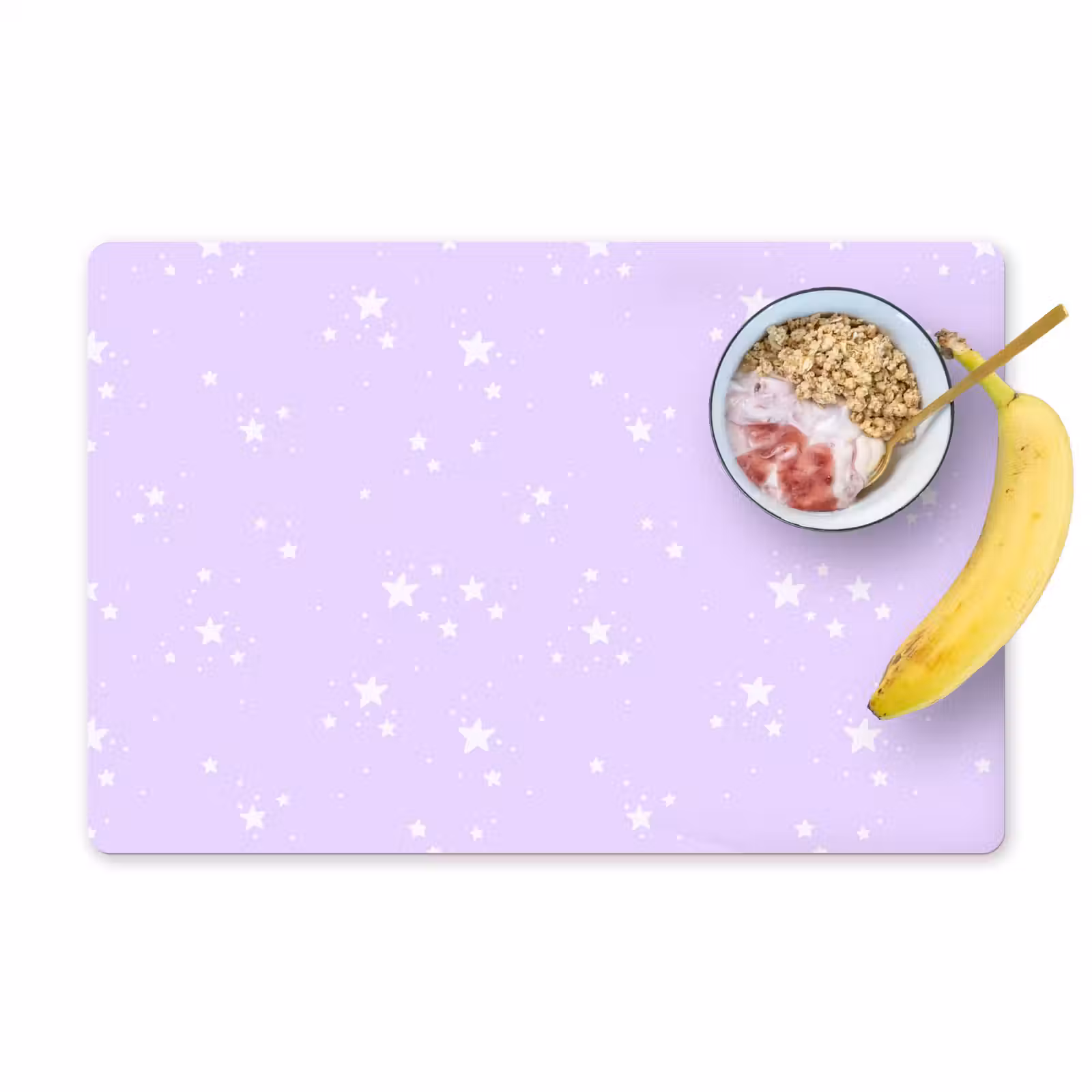 Placemat - 6 stuks - Sterren - Paars - Wit - Patronen — 1