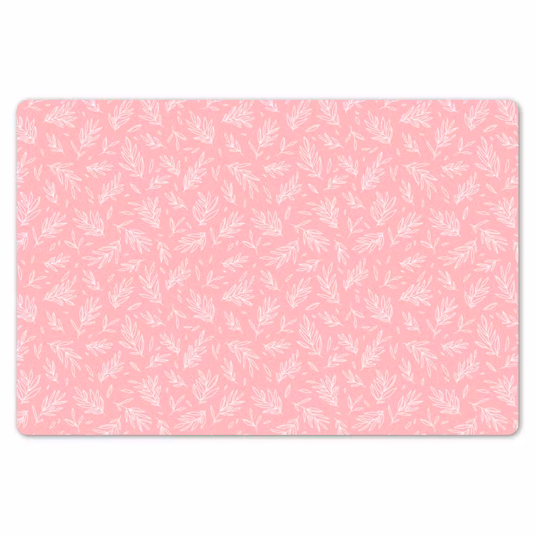 Placemat - 6 stuks - Bladeren - Planten - Roze - Patroon — 7