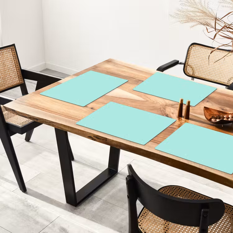 Placemat - 6 stuks - Blauw - Groen - Pastel - Stippen — 5