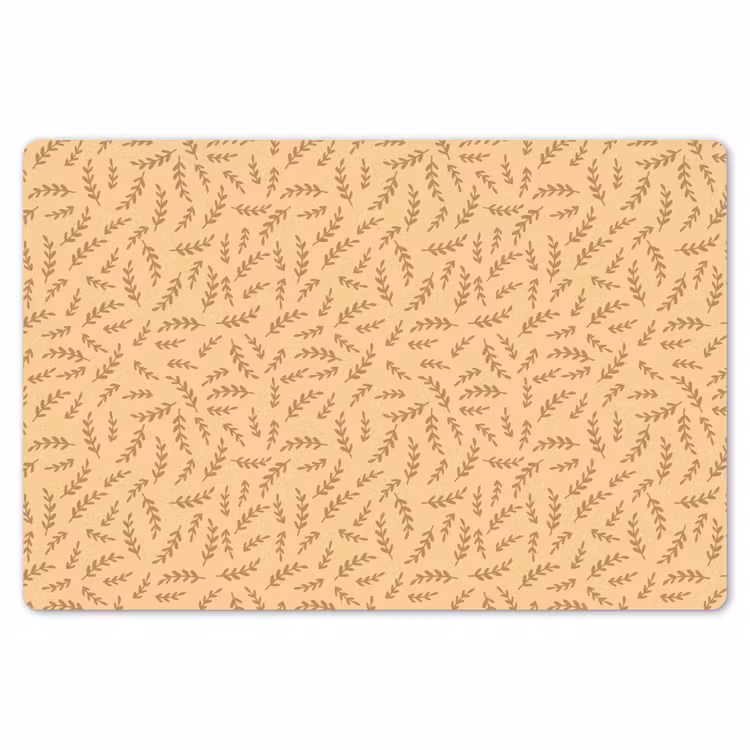 Placemat - 6 stuks - Planten - Geel - Bruin - Kind - Patroon — 7