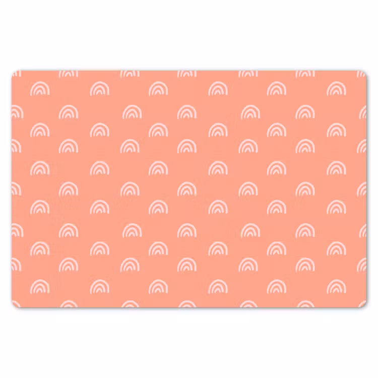 Placemat - 6 stuks - Regenboog - Patronen - Roze - Kinderen — 7