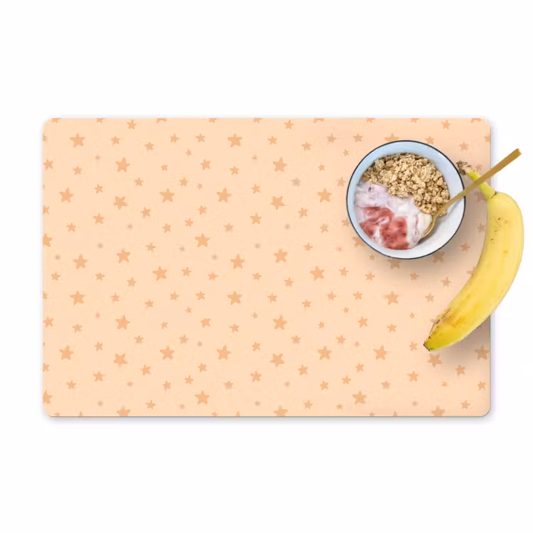 Placemat - 6 stuks - Sterren - Geel - Oranje - Patronen - Kind — 1