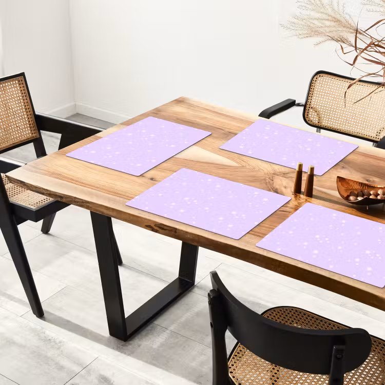 Placemat - 6 stuks - Sterren - Paars - Wit - Patronen — 5