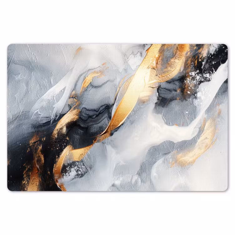 Placemat - 6 stuks - Abstract - Goud - Verf - Aesthetic - Art — 7