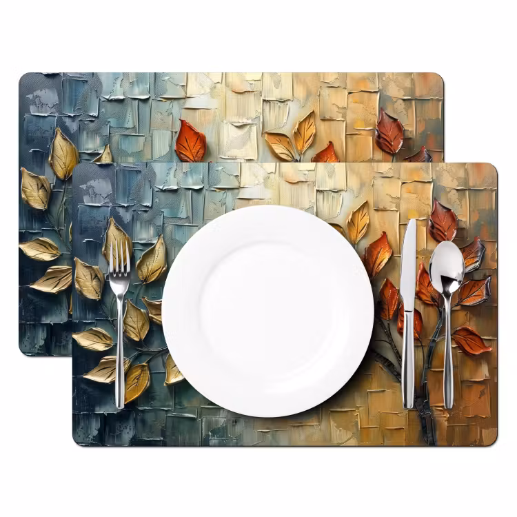 Placemat - 6 stuks - Boom - Abstract - Natuur - Kunst — 2