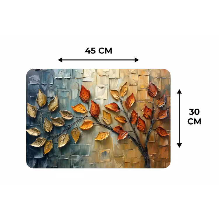 Placemat - 6 stuks - Boom - Abstract - Natuur - Kunst — 3