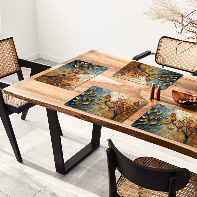 Placemat - 6 stuks - Boom - Abstract - Natuur - Kunst — 5