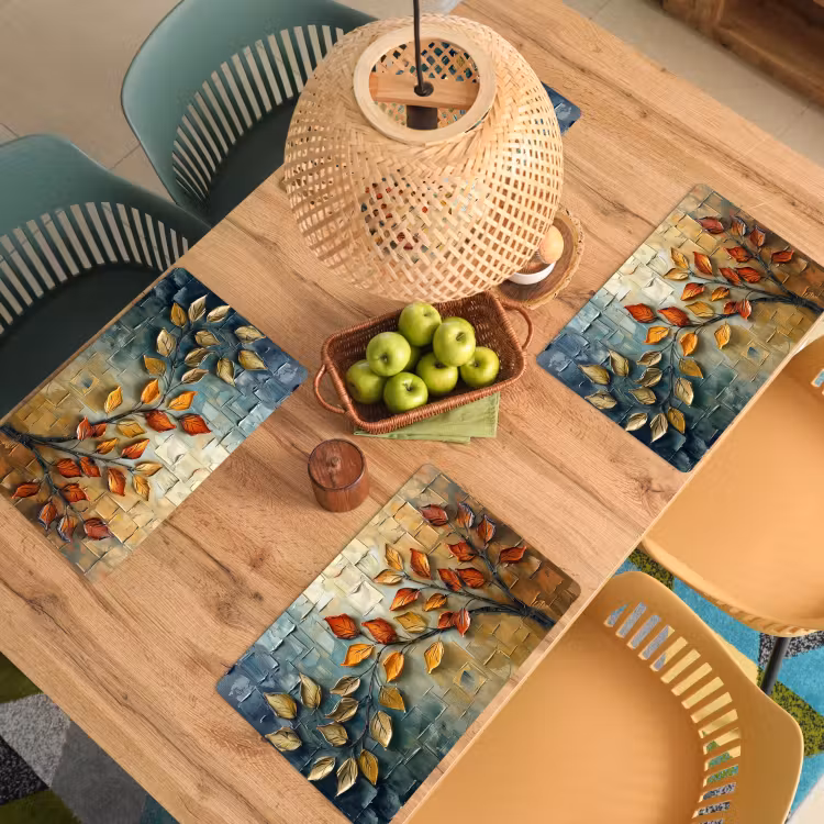 Placemat - 6 stuks - Boom - Abstract - Natuur - Kunst — 6