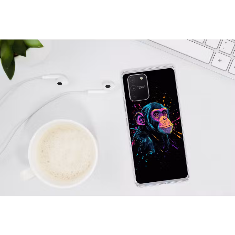 Telefoonhoesje Softcase - Aap - Verf - Neon - Kleur — 2