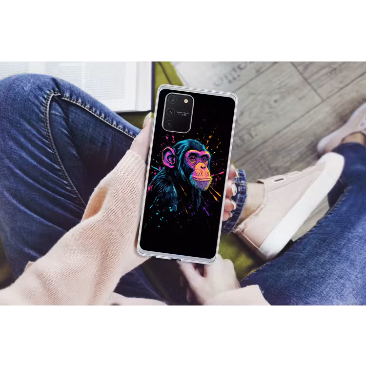 Telefoonhoesje Softcase - Aap - Verf - Neon - Kleur — 4