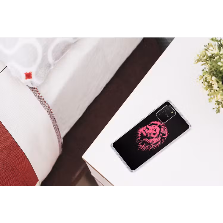 Telefoonhoesje Softcase - Leeuw - Zwart - Roze - Neon — 3