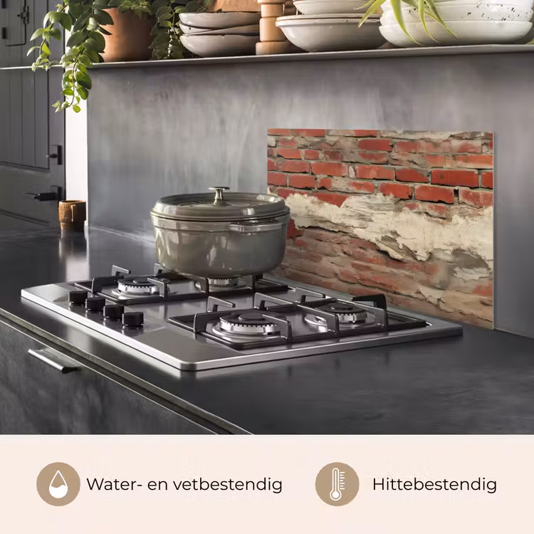 Spatscherm keuken - Muur - Baksteen - Verweerd — 6