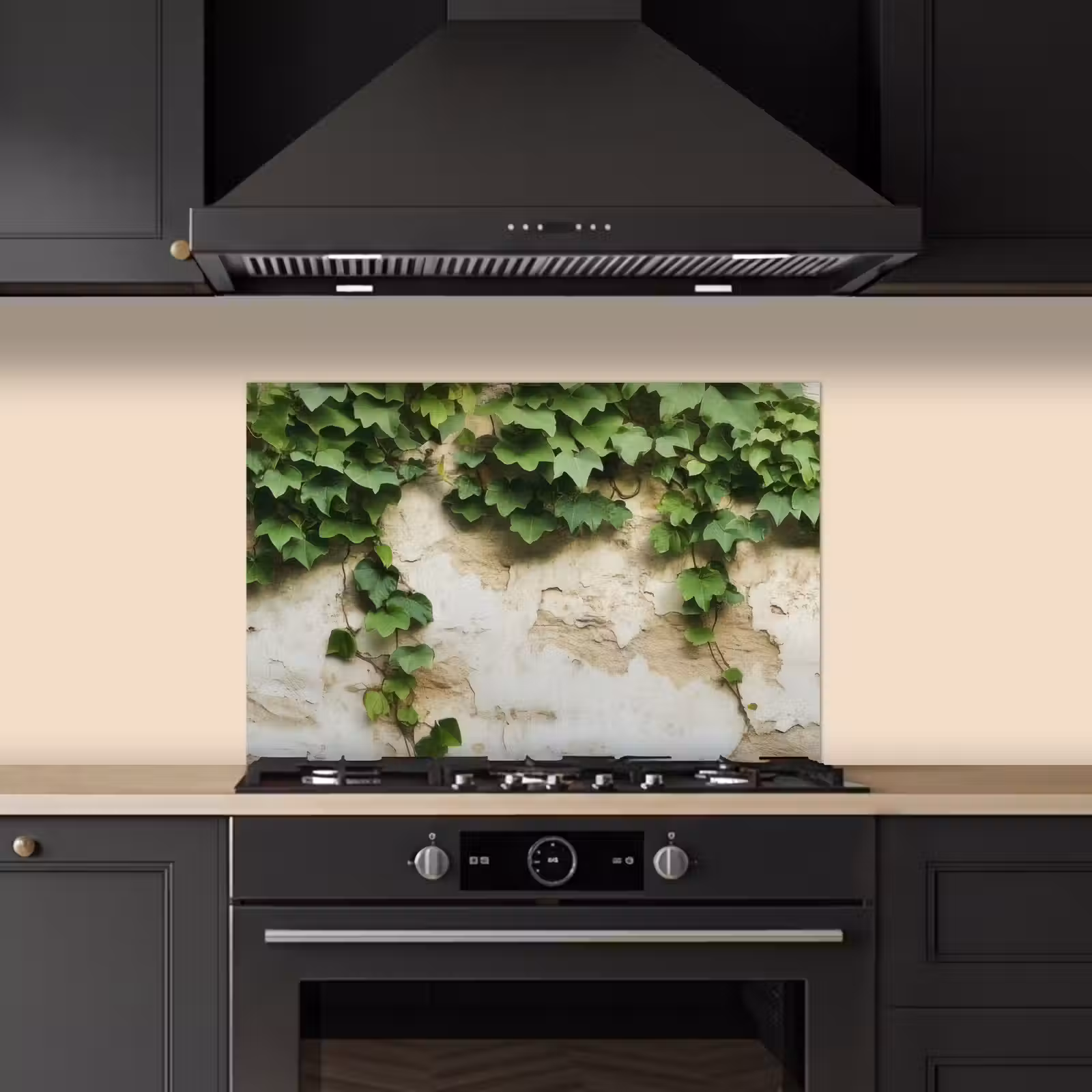 Spatscherm keuken - Klimop - Muur - Groen — 1