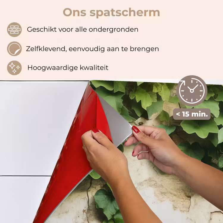 Spatscherm keuken - Klimop - Muur - Groen — 3