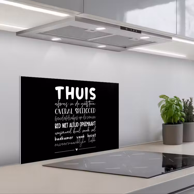Spatscherm keuken - Thuis - Spreuken - Hartje — 5