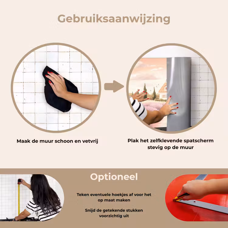 Spatscherm keuken - Lavendelveld - Huis - Paars — 8