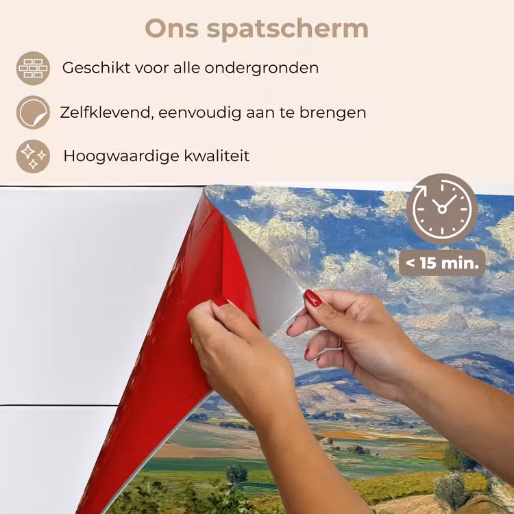 Spatscherm keuken - Mensen - Wandelen - Zandpad - Velden — 4