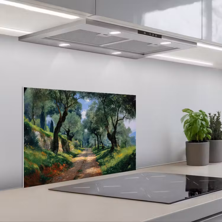 Spatscherm keuken - Pad - Bomen - Schaduw - — 5