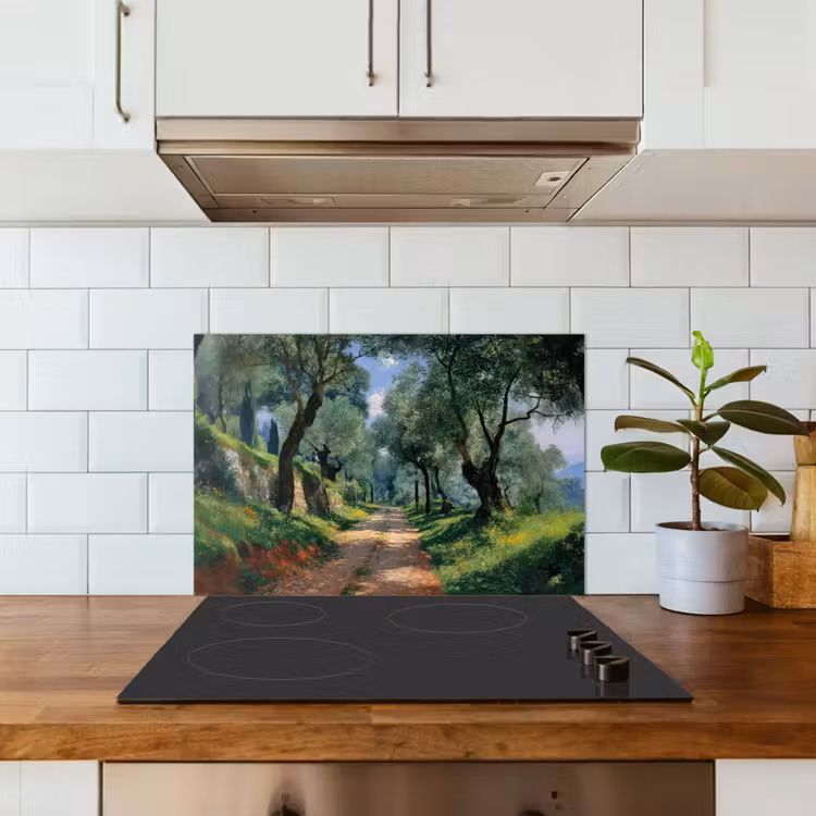 Spatscherm keuken - Pad - Bomen - Schaduw - — 6