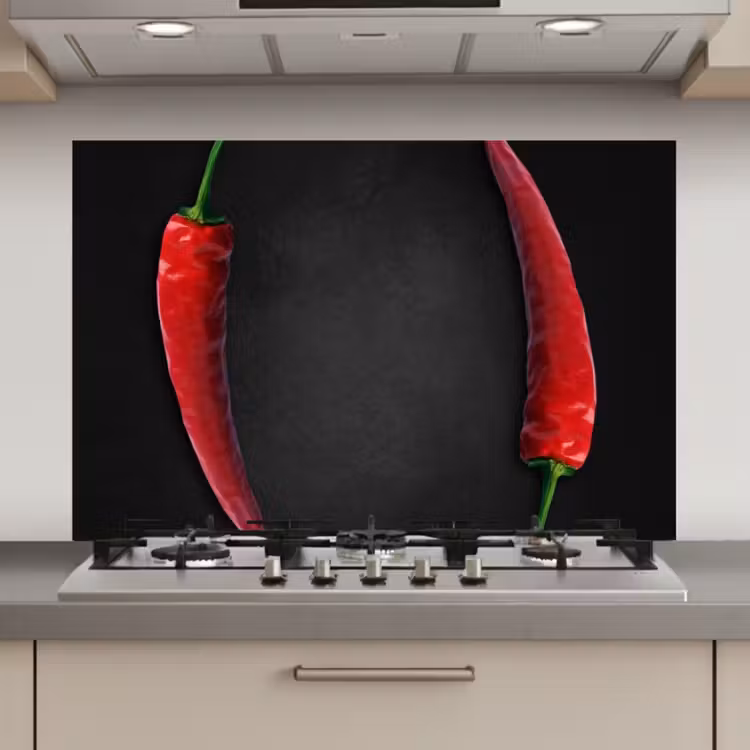 Spatscherm keuken - Dialoog van Pepers