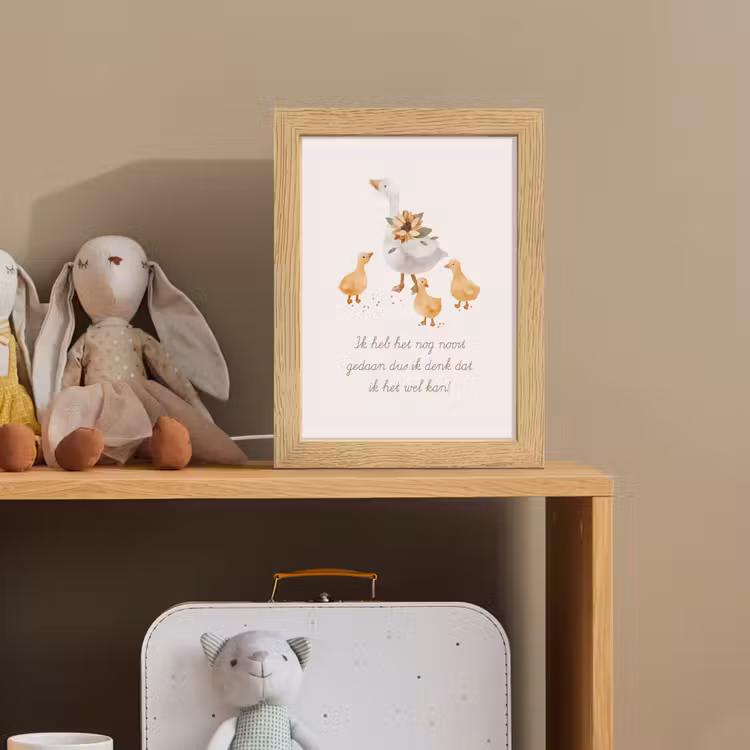 Nachtlampje - Boerderij dieren - Eend - Quote - 'Ik heb het nog nooit gedaan dus ik denk dat ik het wel kan!' — 3
