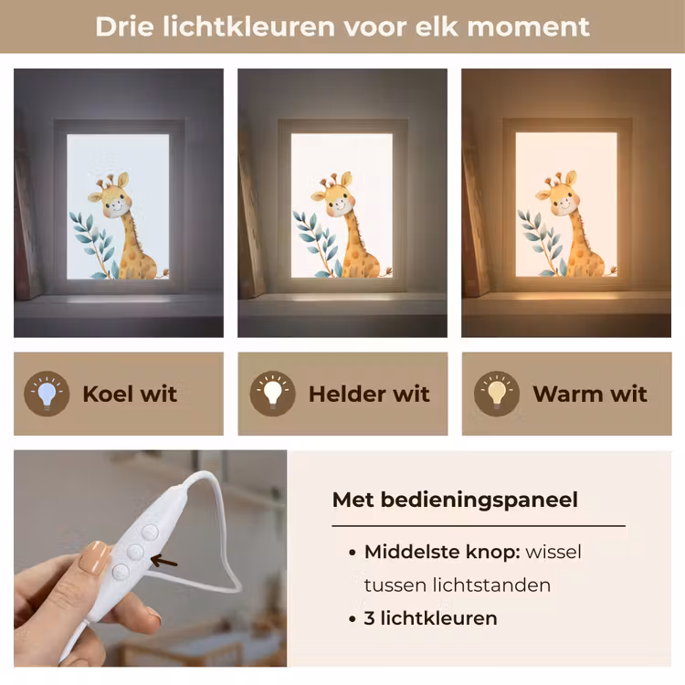 Nachtlampje - Giraf - Dier - Wilde dieren — 7
