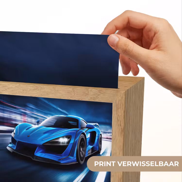Nachtlampje - Blauwe Sportauto Nacht — 4