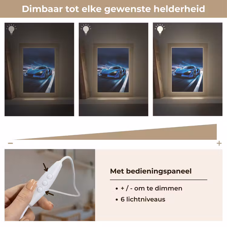 Nachtlampje - Blauwe Sportauto Nacht — 6