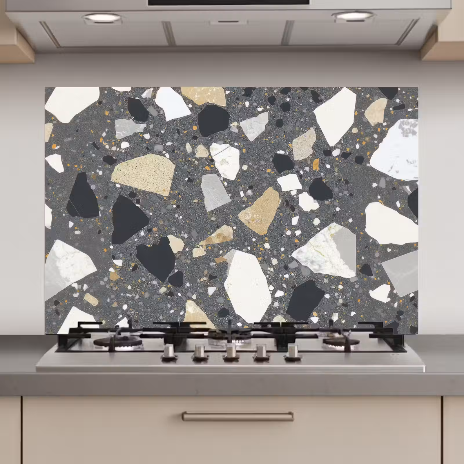 Spatscherm keuken - Terrazzo - Decoratie - Interieur - Stenen — 1
