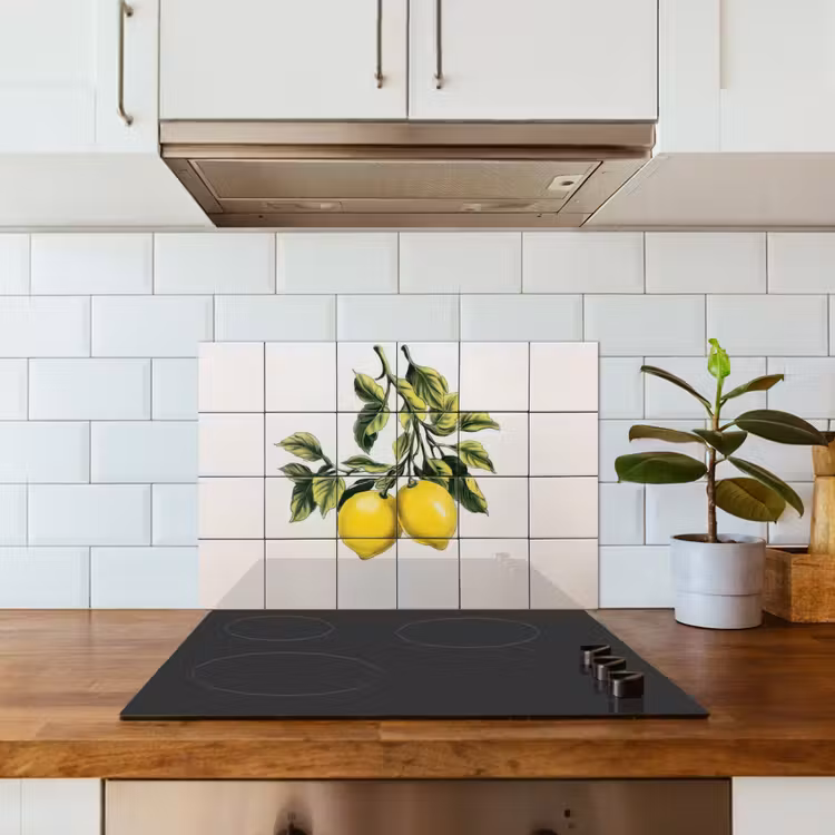 Spatscherm keuken - Citroen - Decoratie - Keramiek - Takken — 6