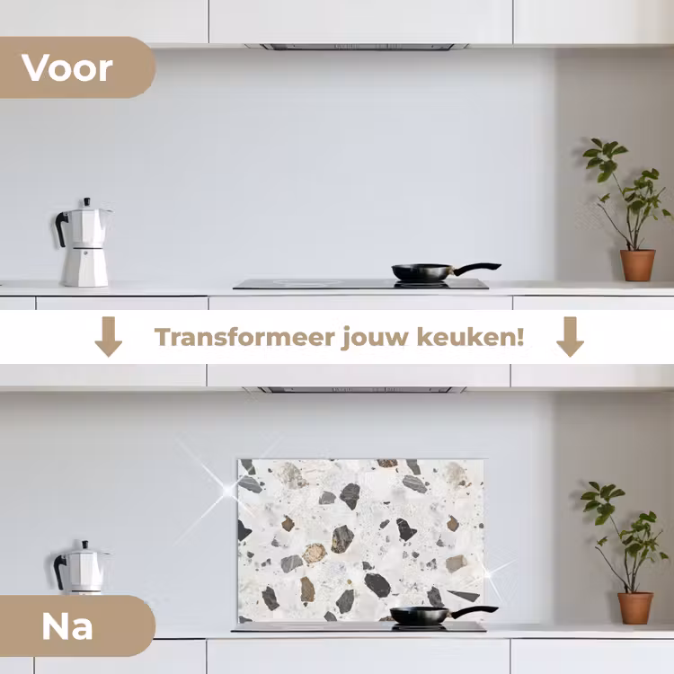 Spatscherm keuken - Marmer - Terrazzo - Decoratie - Interieur — 3