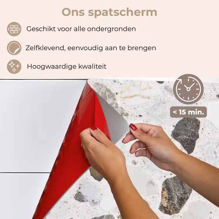 Spatscherm keuken - Marmer - Terrazzo - Decoratie - Interieur — 4