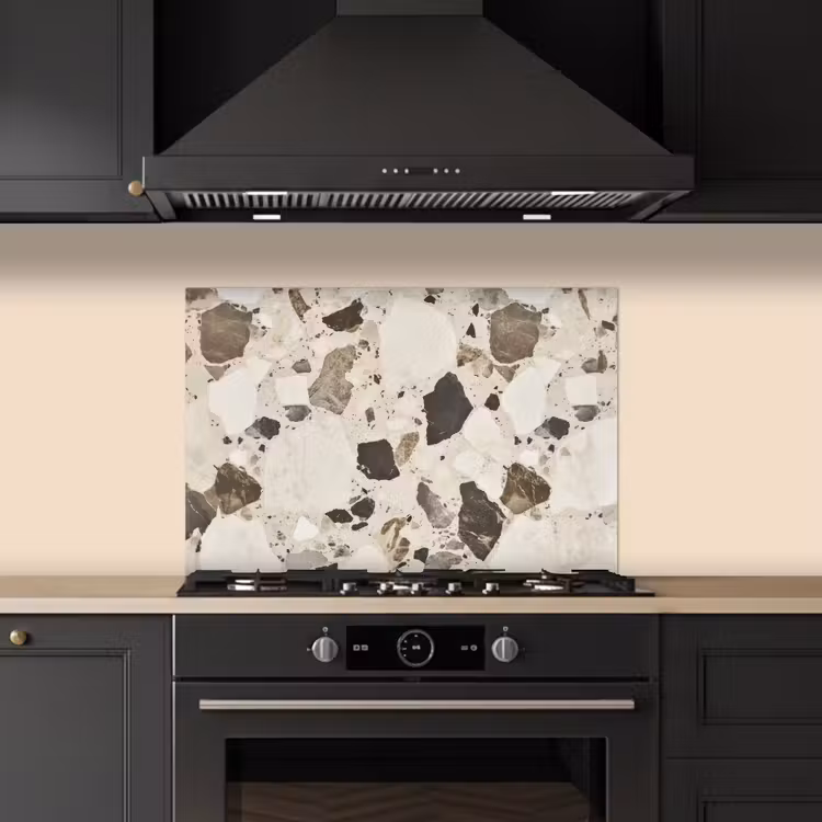 Spatscherm keuken - Neutral - Stenen - Decoratie - Terrazzo — 2