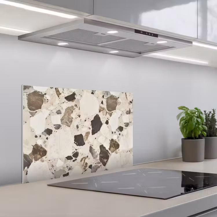 Spatscherm keuken - Neutral - Stenen - Decoratie - Terrazzo — 5