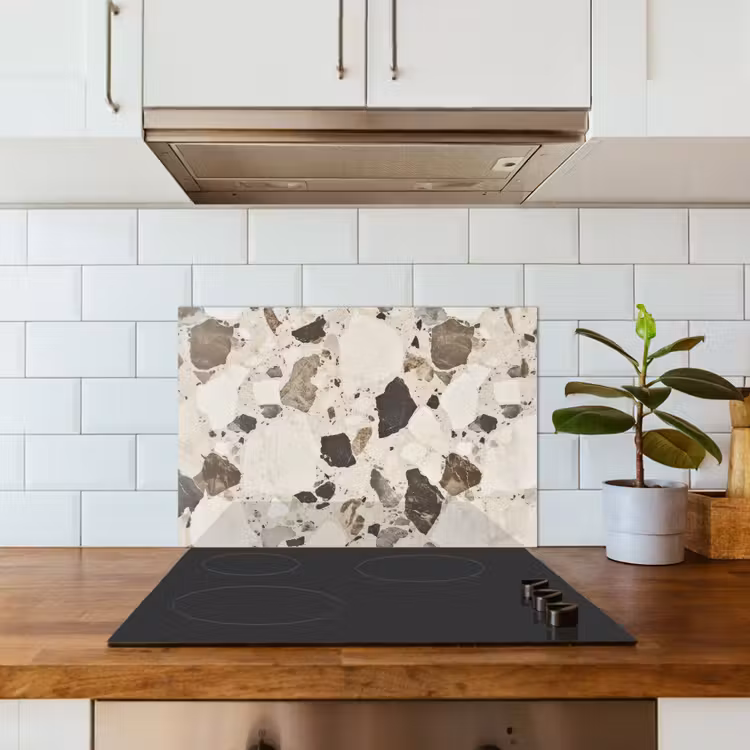 Spatscherm keuken - Neutral - Stenen - Decoratie - Terrazzo — 6