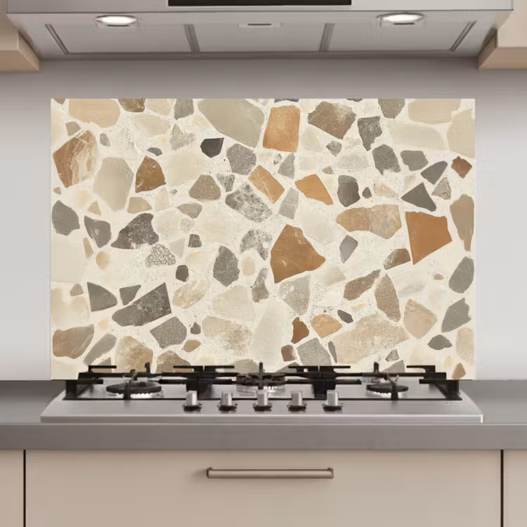 Spatscherm keuken - Stenen - Terrazzo - Decoratie - Tegels — 1