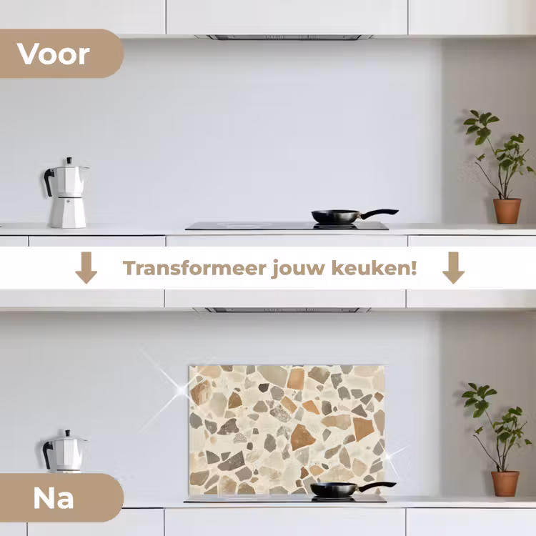 Spatscherm keuken - Stenen - Terrazzo - Decoratie - Tegels — 3