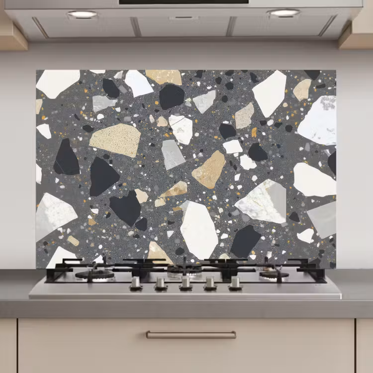 Spatscherm keuken - Terrazzo - Decoratie - Interieur - Stenen — 1