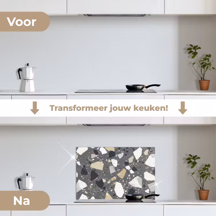Spatscherm keuken - Terrazzo - Decoratie - Interieur - Stenen — 3