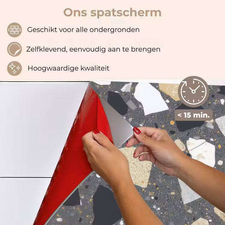 Spatscherm keuken - Terrazzo - Decoratie - Interieur - Stenen — 4