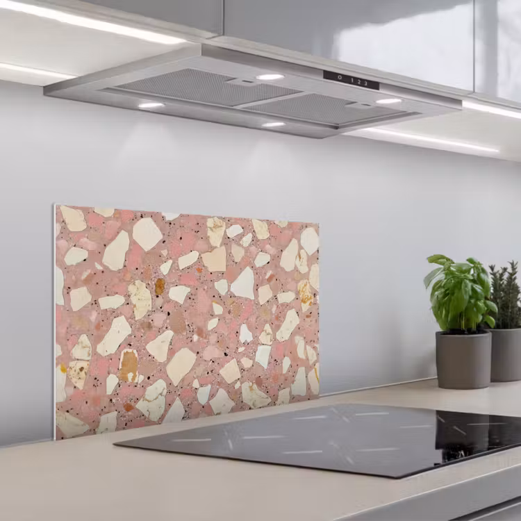 Spatscherm keuken - Roze - Decoratie - Stenen - Terrazzo — 5