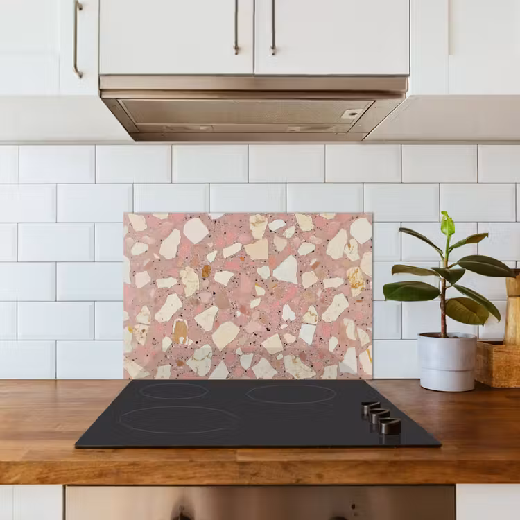 Spatscherm keuken - Roze - Decoratie - Stenen - Terrazzo — 6