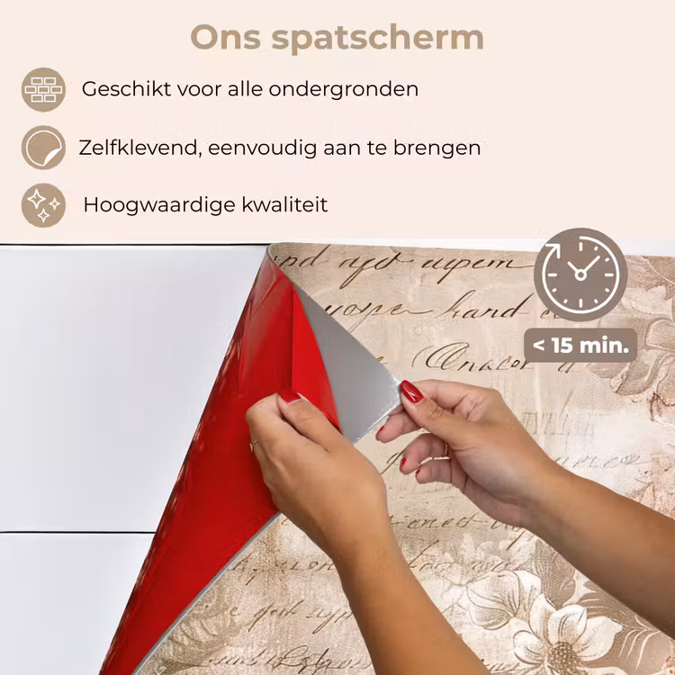 Spatscherm keuken - Bloemen - Rozen - Boek - Kunst — 4