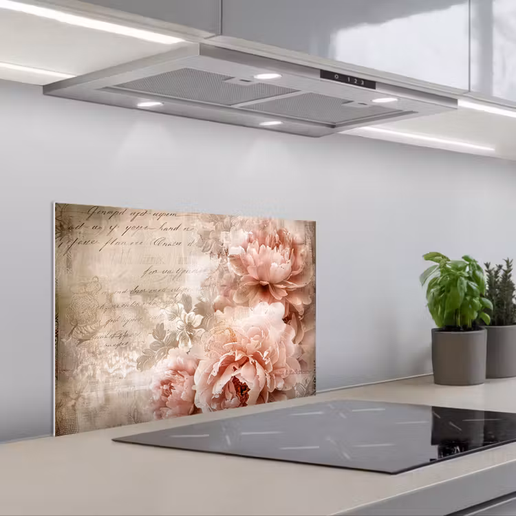 Spatscherm keuken - Bloemen - Rozen - Boek - Kunst — 5